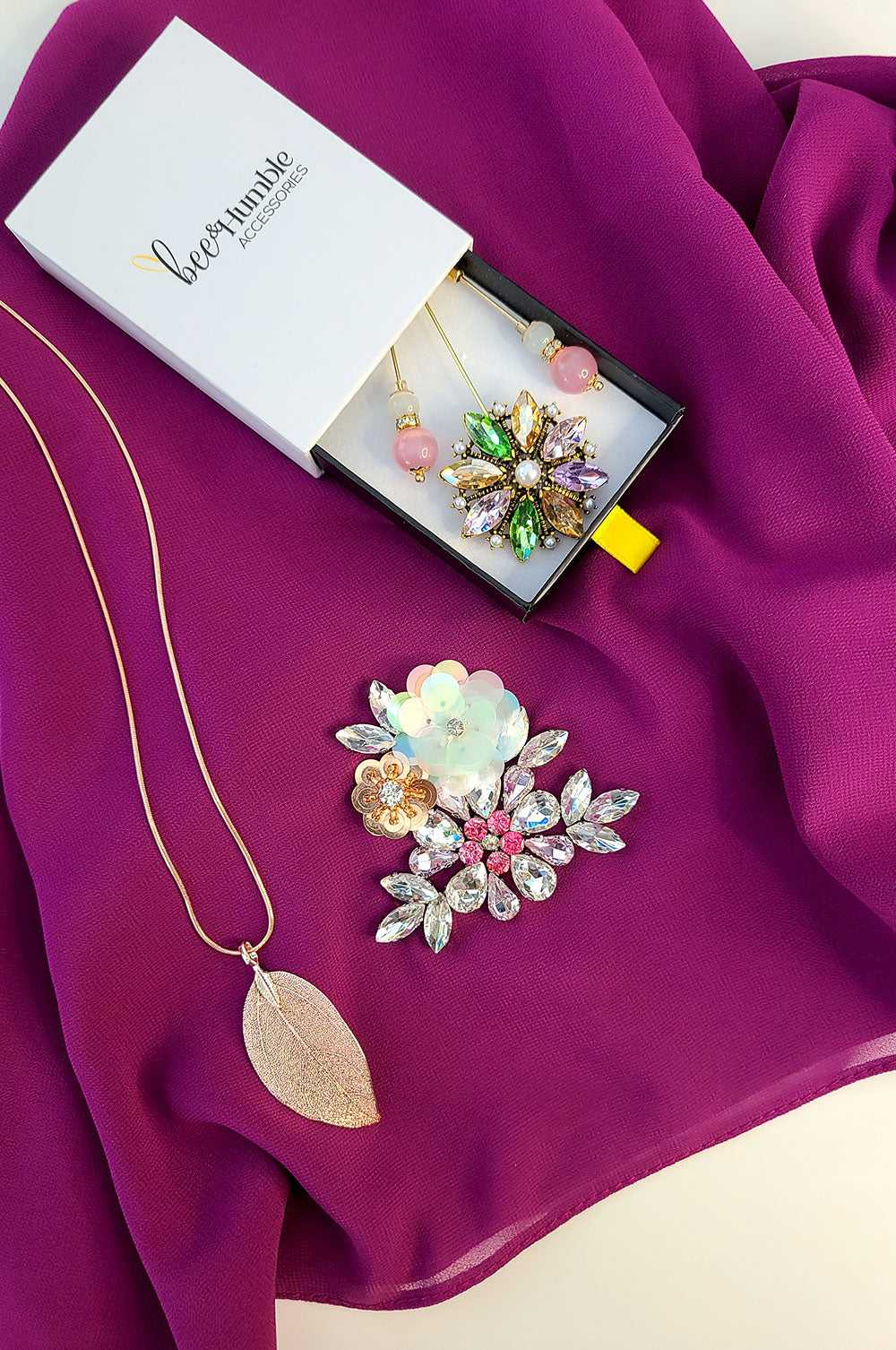 Embellished Magenta Gift Set
