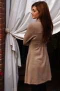 bee&Humble | Oatmeal Roll Neck Button Detail Dress