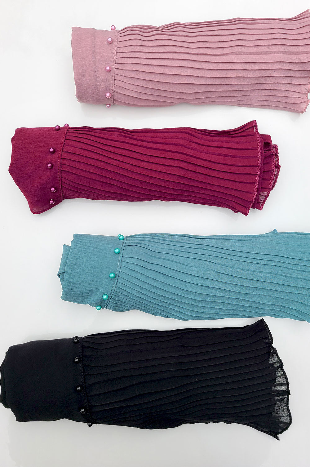 Graceful Chiffon Hijab with Pleated Border