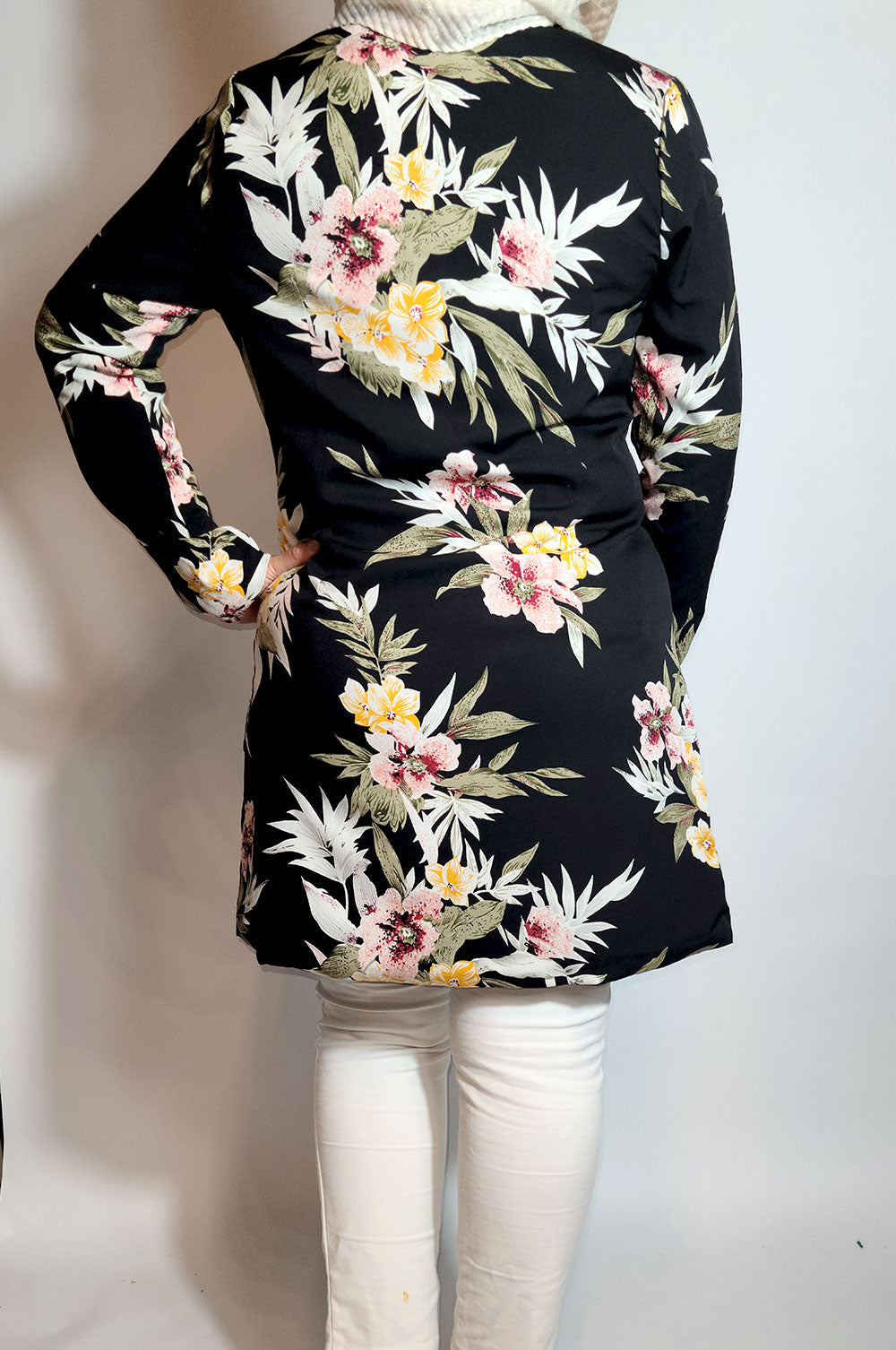 bee&Humble | Black Double Breasted Floral Blazer