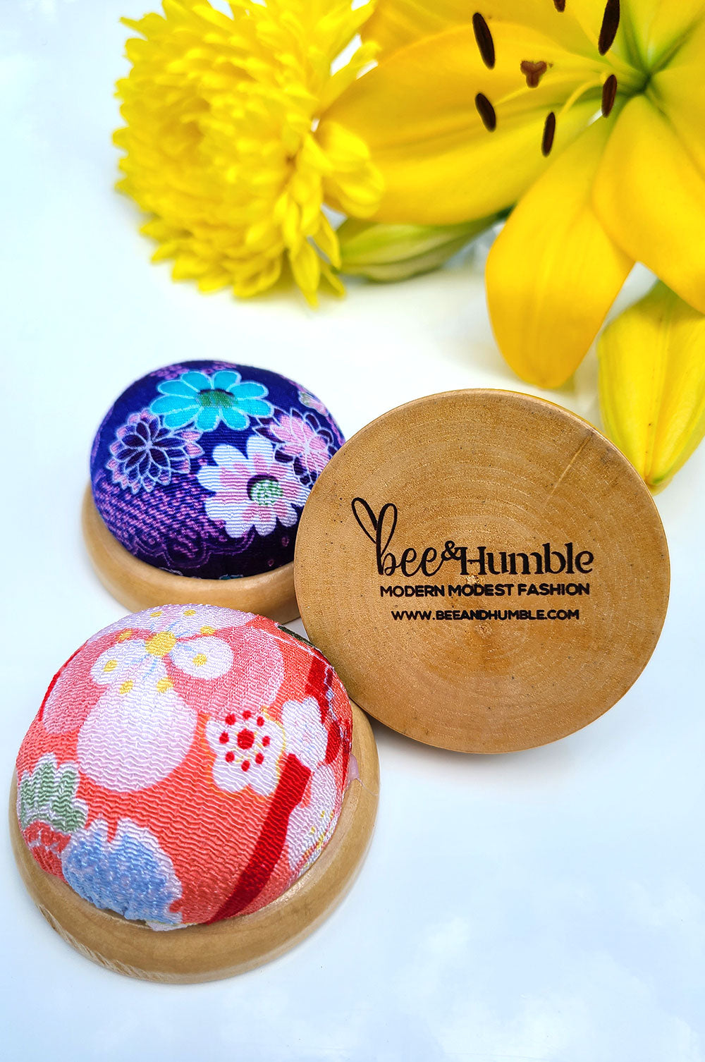 Round Wooden Pin Cushion