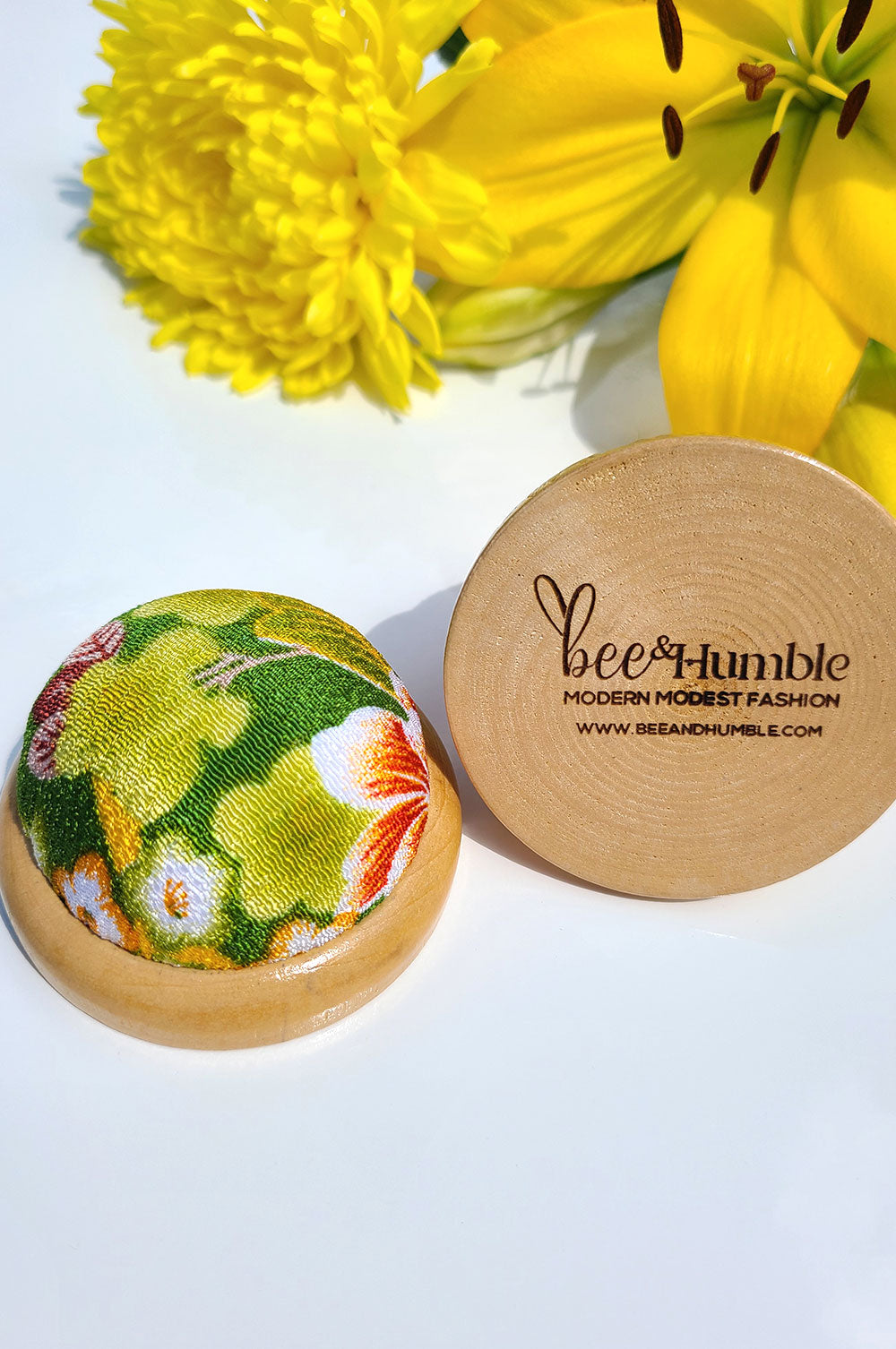 Round Wooden Pin Cushion