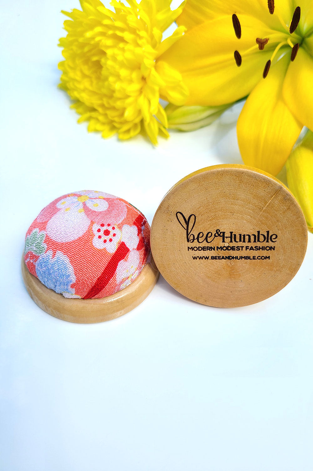 Round Wooden Pin Cushion