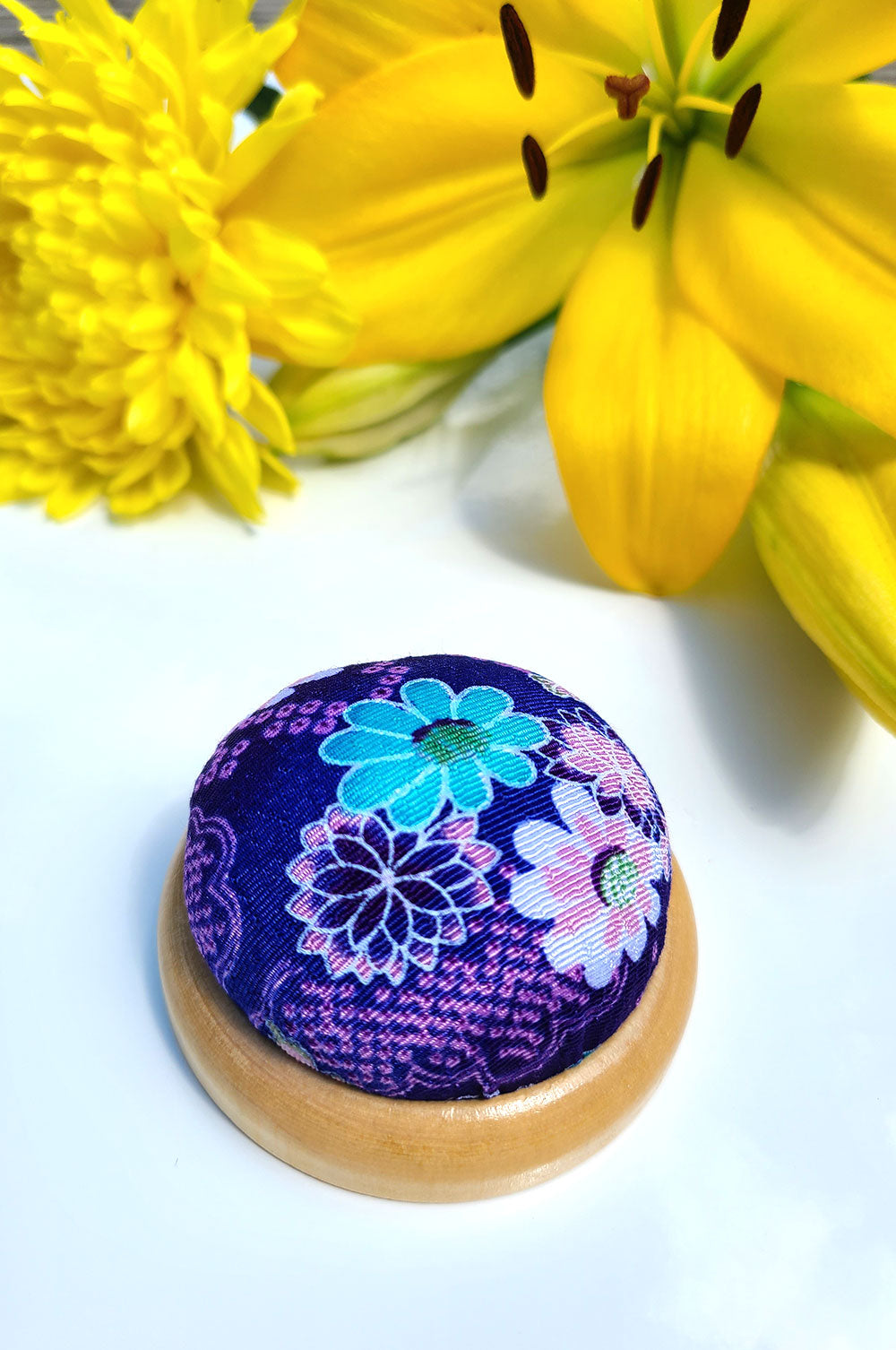 Round Wooden Pin Cushion