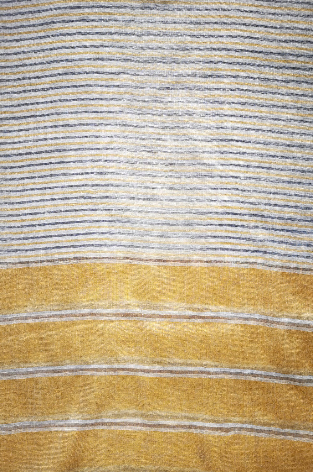 Fine and Bold Stripe Frayed Hijab- Yellow