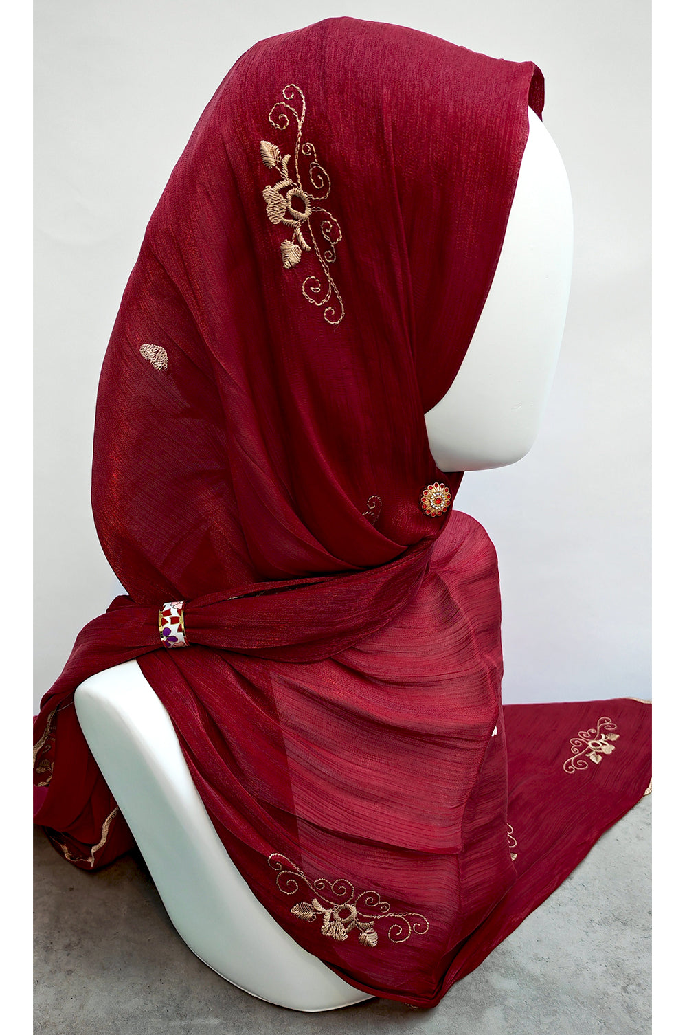 NEW Embroidered Shimmer Hijab
