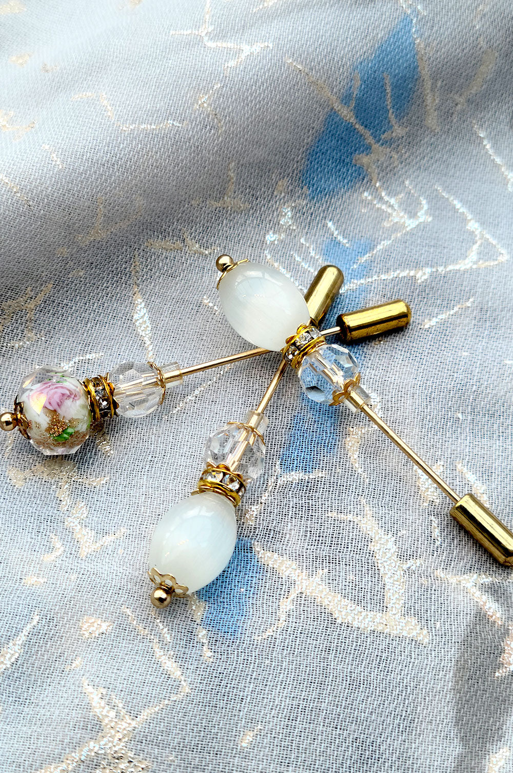 Pearl White Pin Set