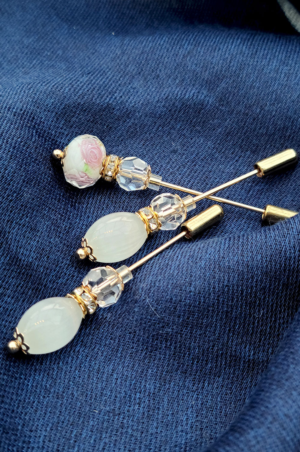 Pearl White Pin Set