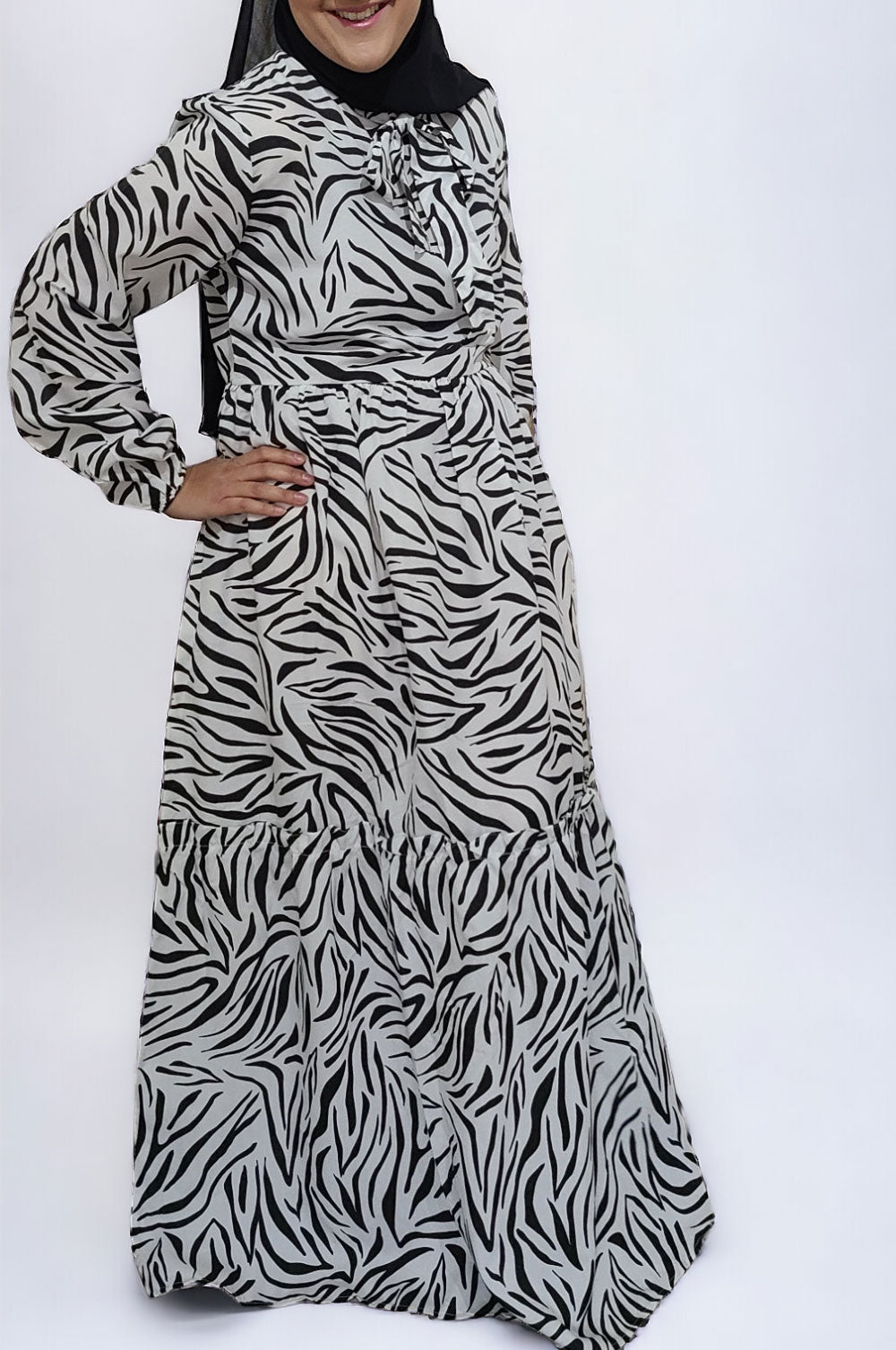 bee&Humble | Zebra Striped Maxi Dress