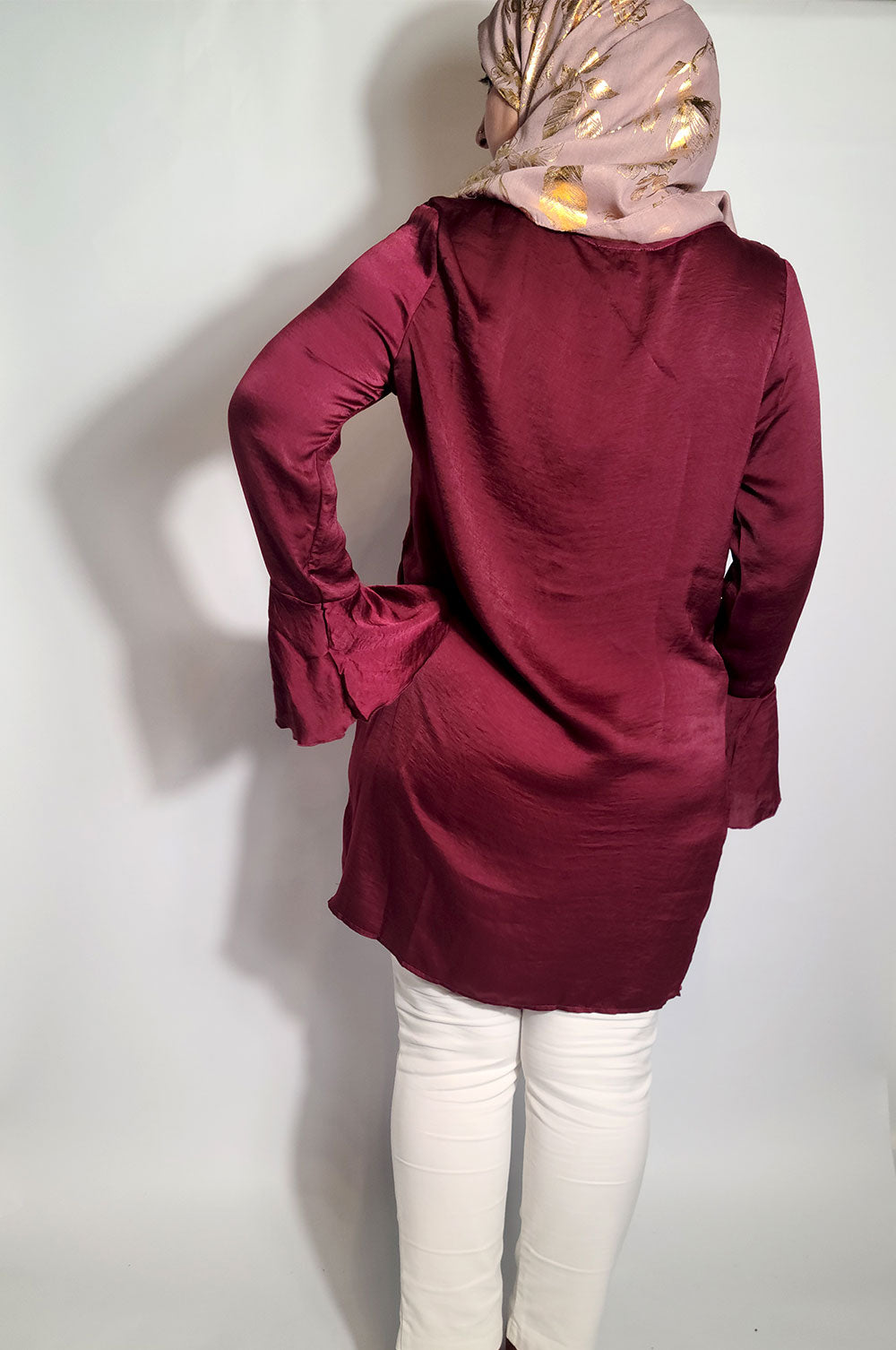 bee&Humble | Burgundy Tunic with Frill Detail