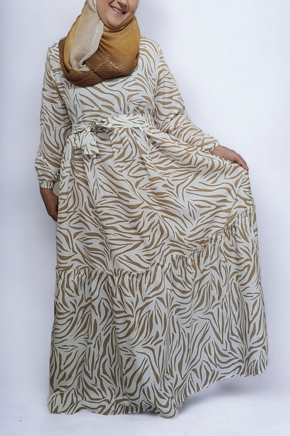 bee&Humble | Zebra Striped Maxi Dress