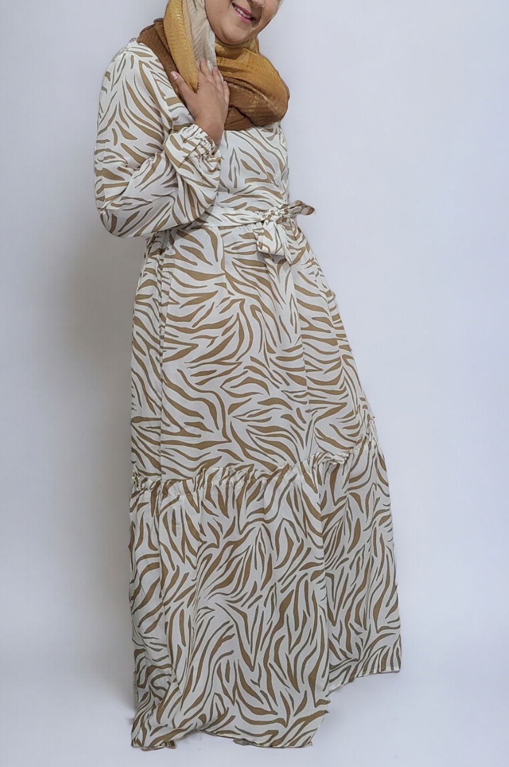 bee&Humble | Zebra Striped Maxi Dress