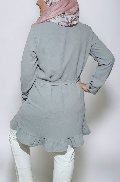bee&Humble | Frill Detailed Shirt Dress with Belt