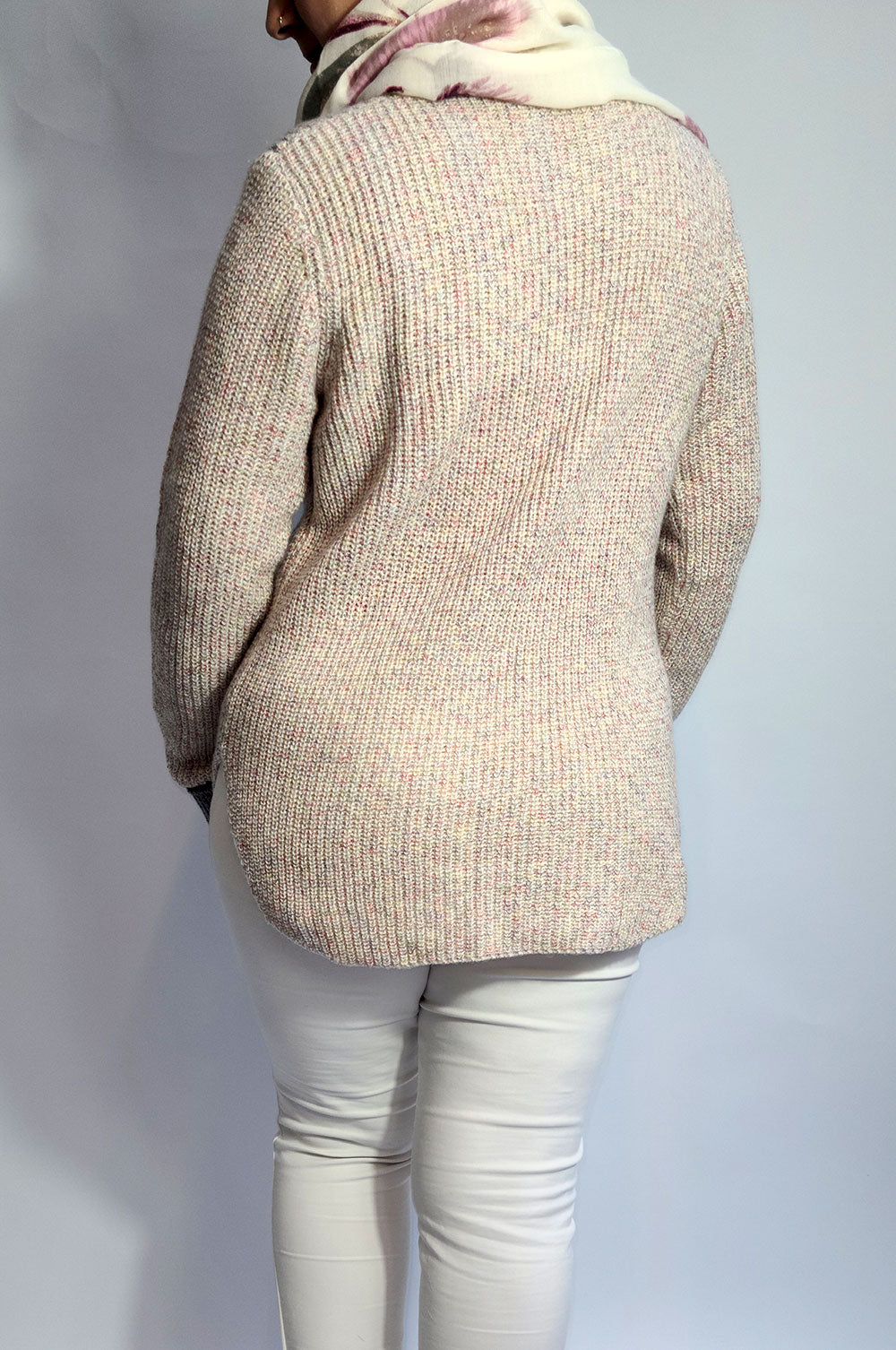 bee&Humble | Pink Jumper with Grey Cuffs