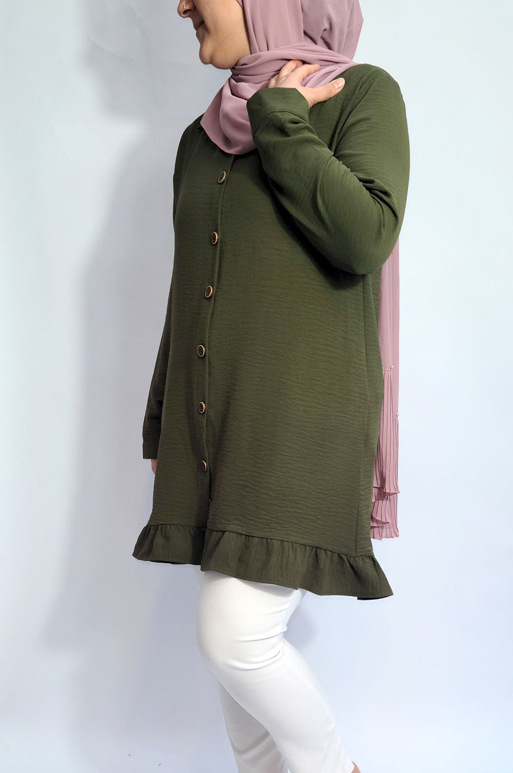 bee&Humble | Frill Detailed Shirt Dress with Belt