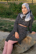 bee&Humble | Mini Leopard Printed Belted Shirt Dress