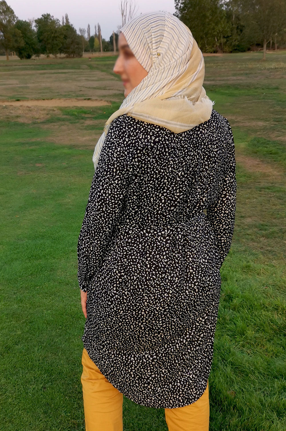 bee&Humble | Mini Leopard Printed Belted Shirt Dress