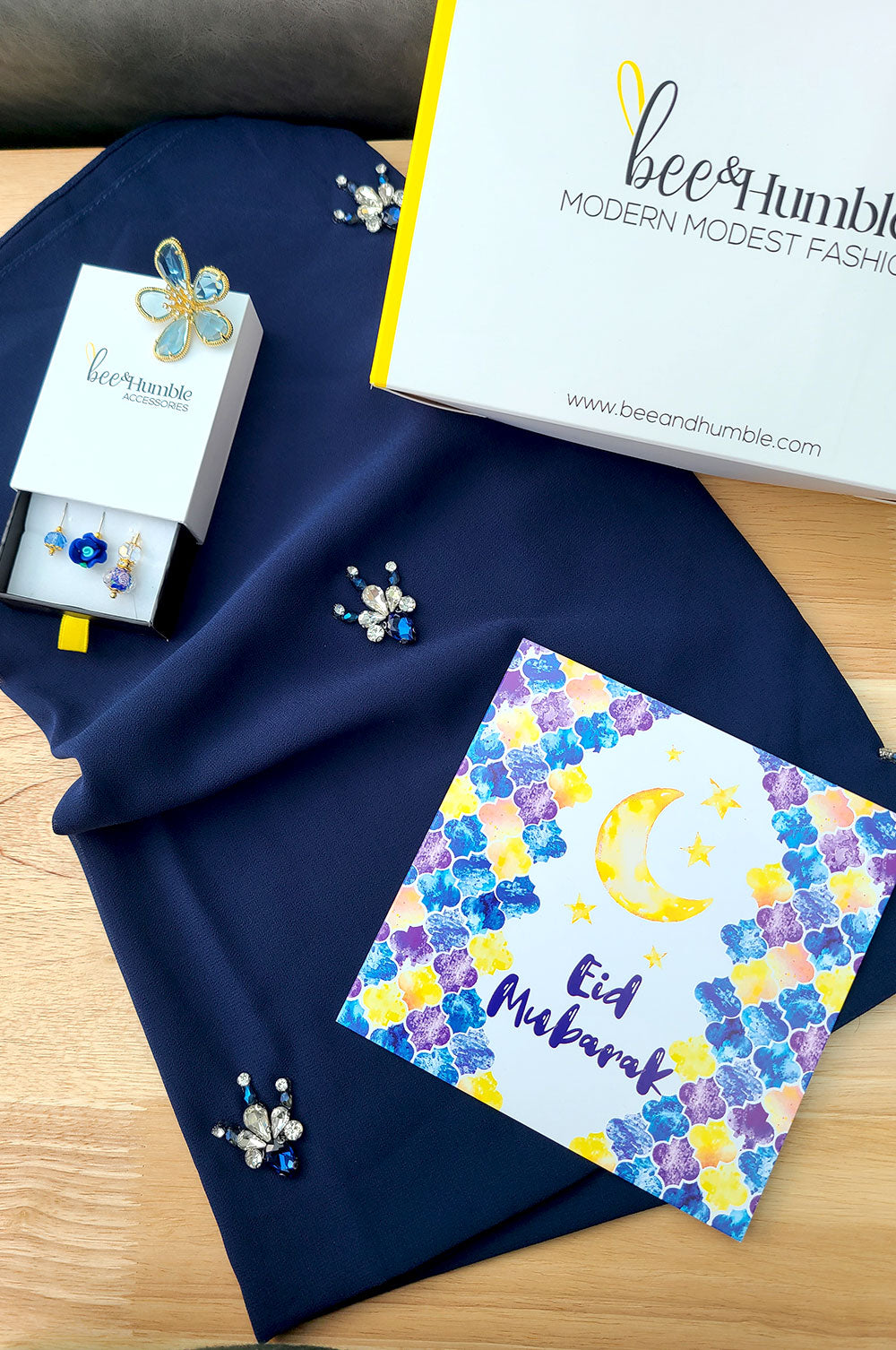 Navy Rhinestone Gift Set
