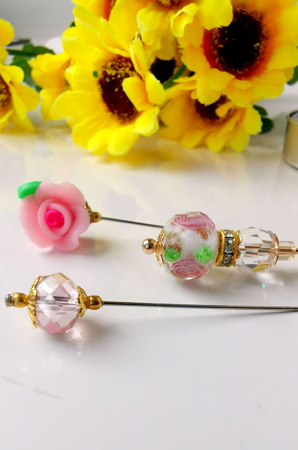 Pink Bouquet Hijab Pin Set