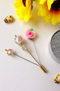 Pink Bouquet Hijab Pin Set