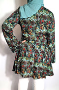bee&Humble | Green and Rust Fit and Flare Dress